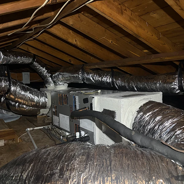 Attic HVAC ductwork on N Church St in Starke FL