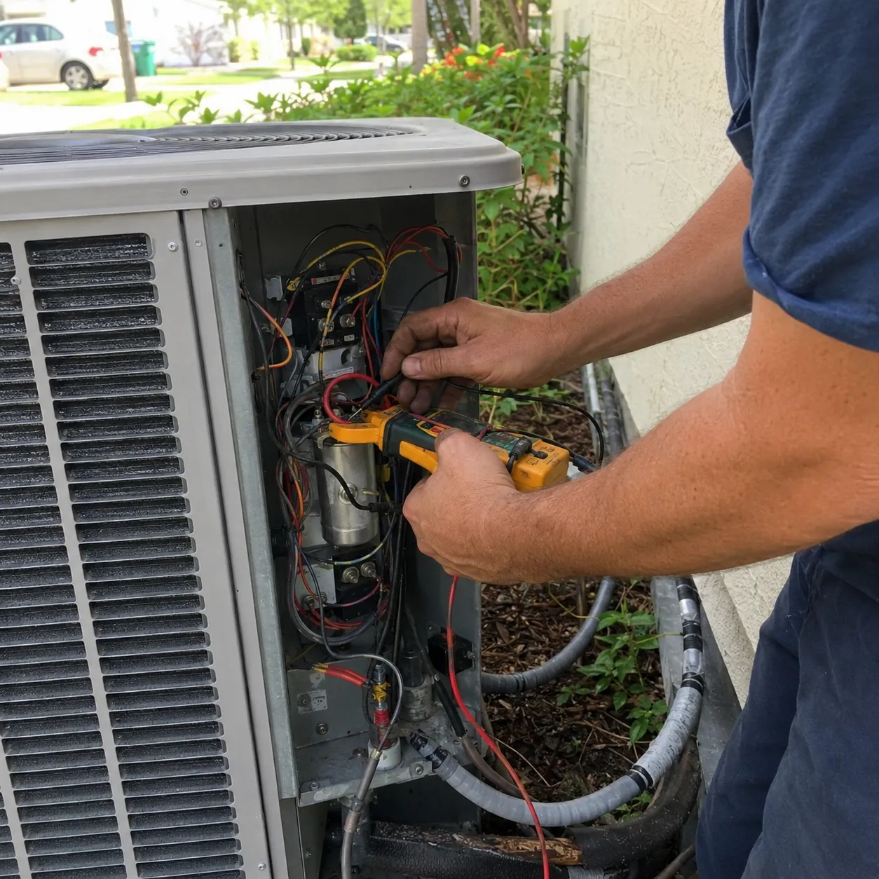 Clean Outdoor Condenser