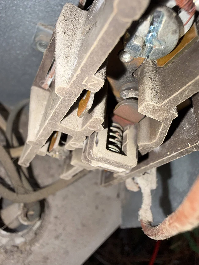 Before-repair equipment photo from Steve's Jacksonville heat pump service visit