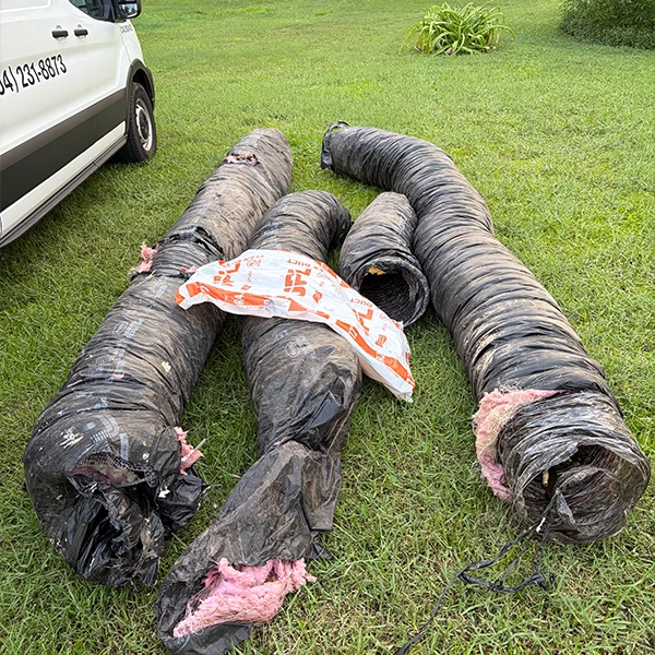 Residential AC system during service on NE 162nd Way in Starke FL